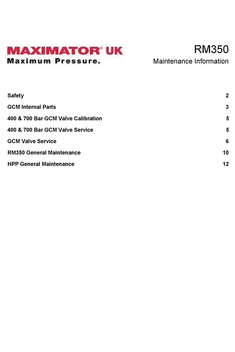 MAXIMATOR RM350 Maintenance information MAXIMATOR RM350 Maintenance information