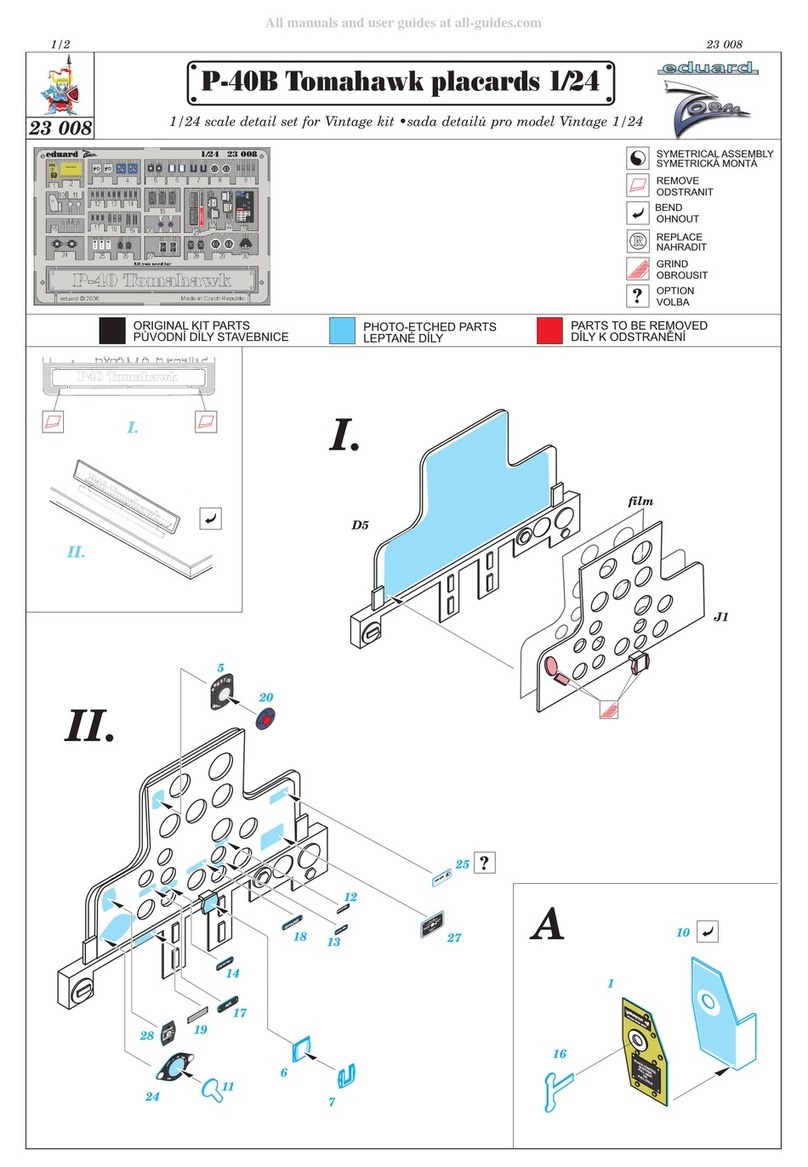 Eduard Zoom P-40B Tomahawk placards 1/24 quick start guide Eduard Zoom P-40B Tomahawk placards 1/24 quick start guide