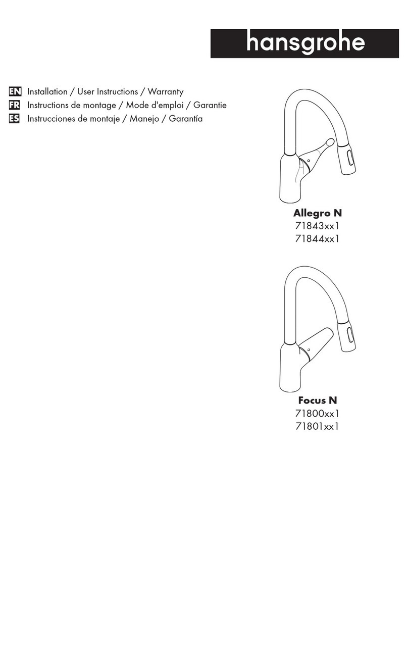 Hans Grohe Allegro N 71843 1 Series Instruction Manual Hans Grohe Allegro N 71843 1 Series Instruction Manual