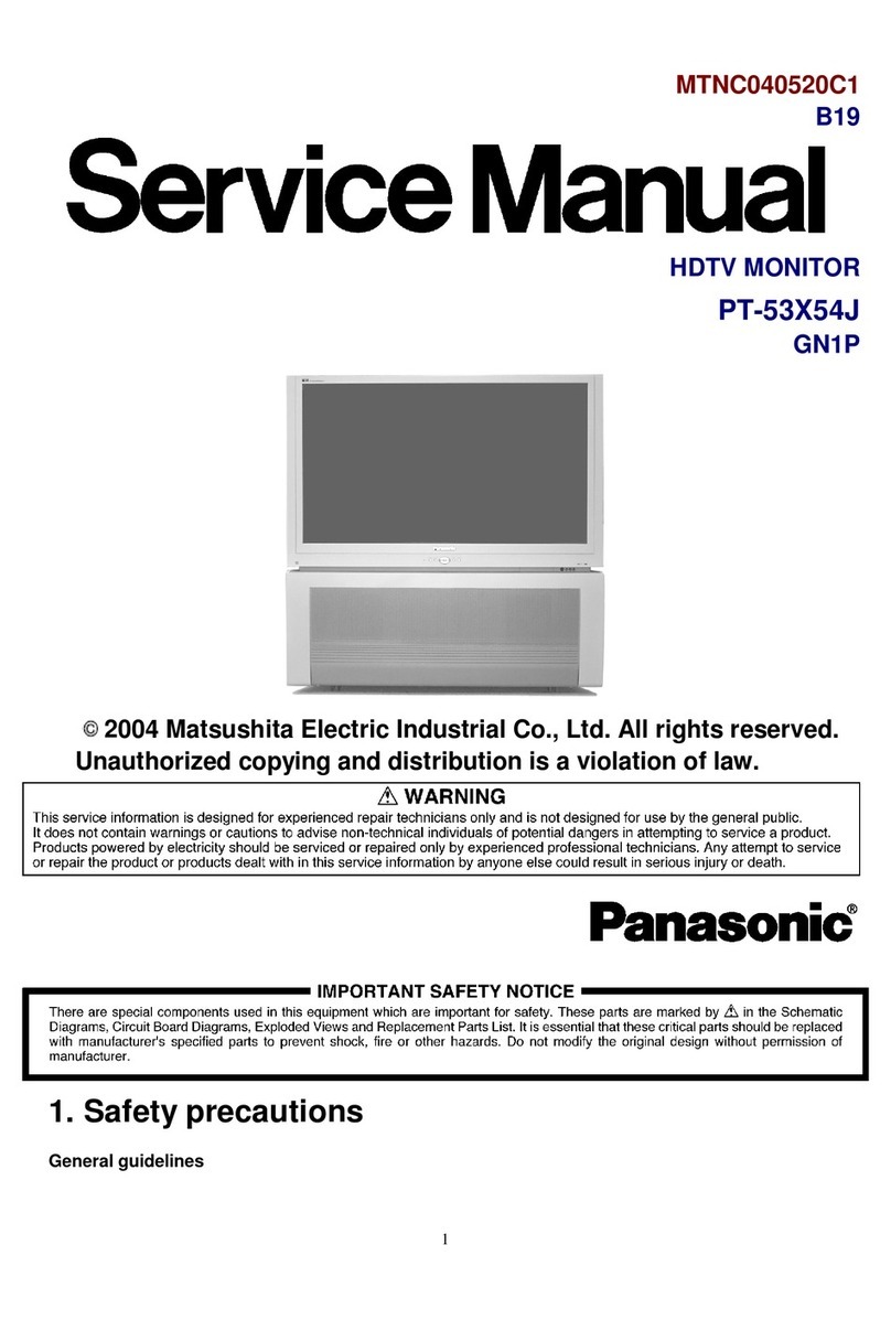 Panasonic PT53X54J - 53" PROJECTION TV HD User manual