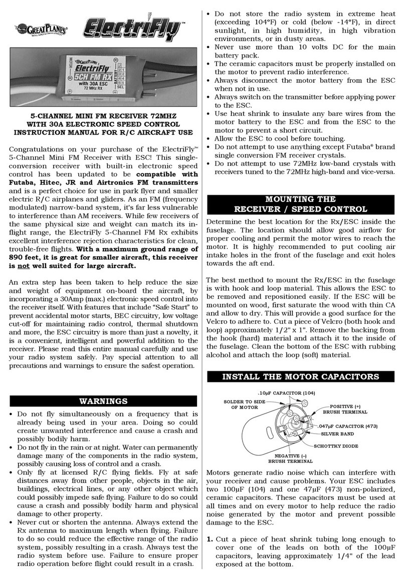GREAT PLANES ElectriFly GPML0056 User manual