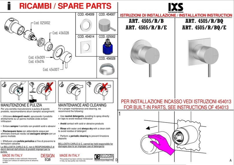 BELLOSTA IXS 4505/R/B installation instructions