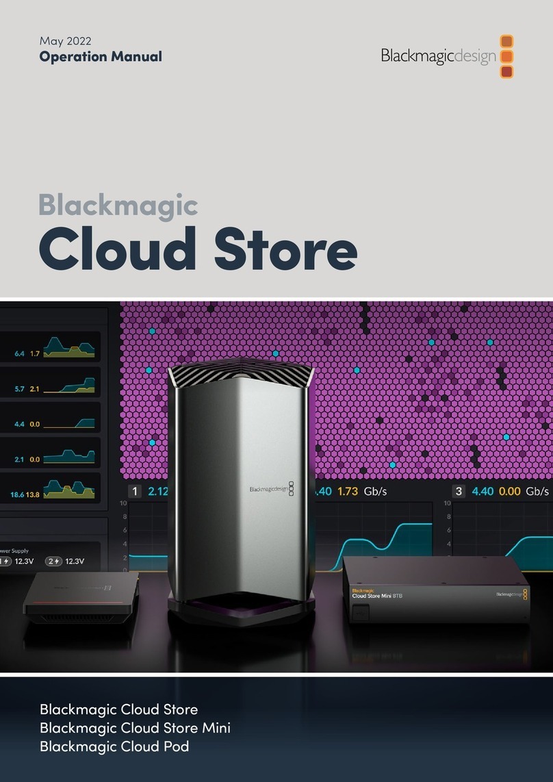 Blackmagicdesign Cloud Store Operation manual