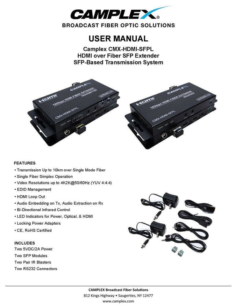 Camplex CMX-HDMI-SFPL user manual