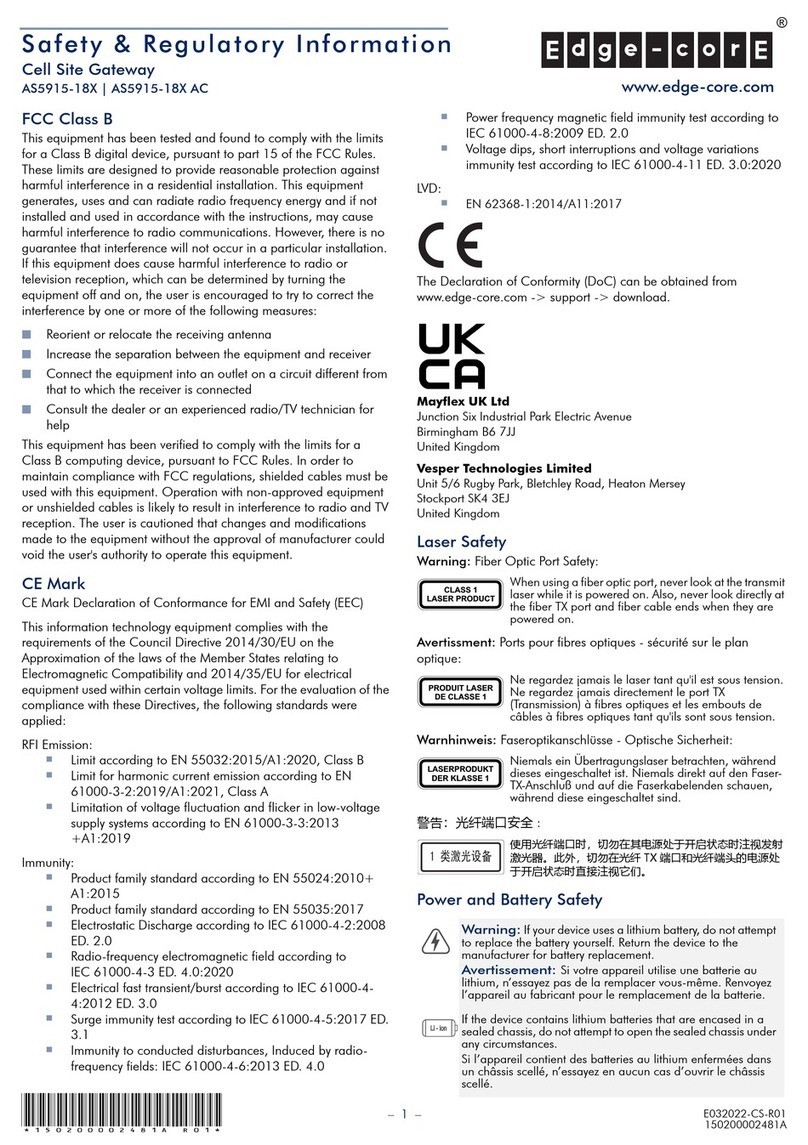 Edge-Core AS5915-18X Owner's manual Edge-Core AS5915-18X Owner's manual