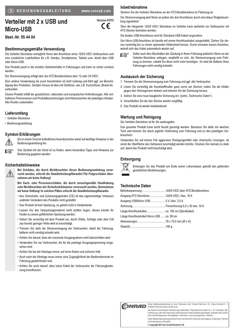 Conrad 55 44 04 operating instructions