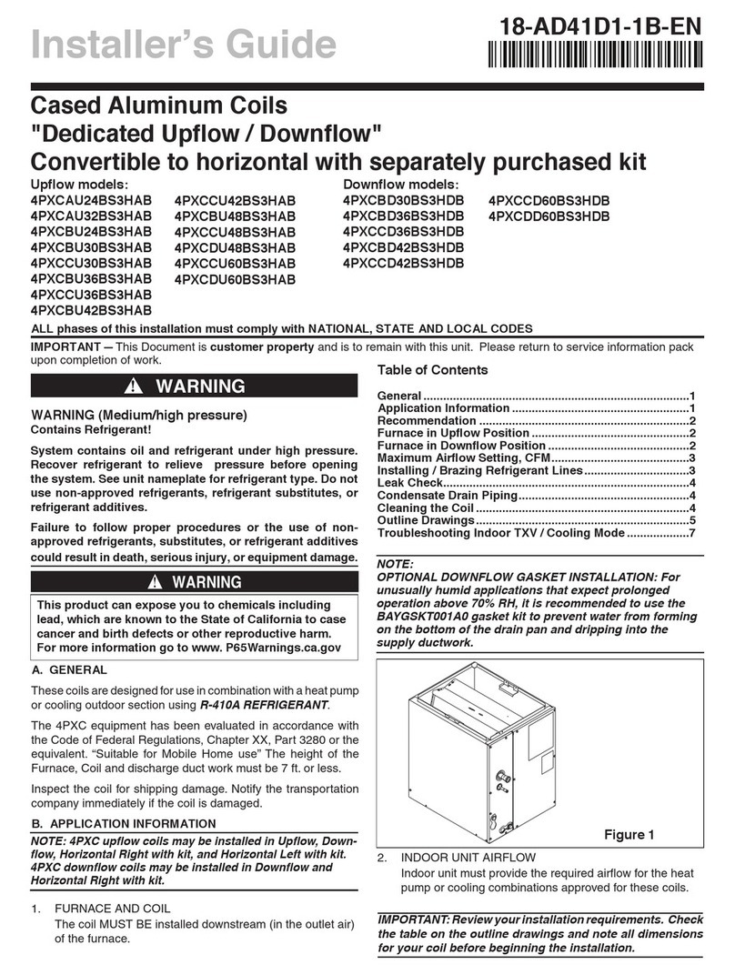 Trane 4PXCAU24BS3HAB Installer's guide