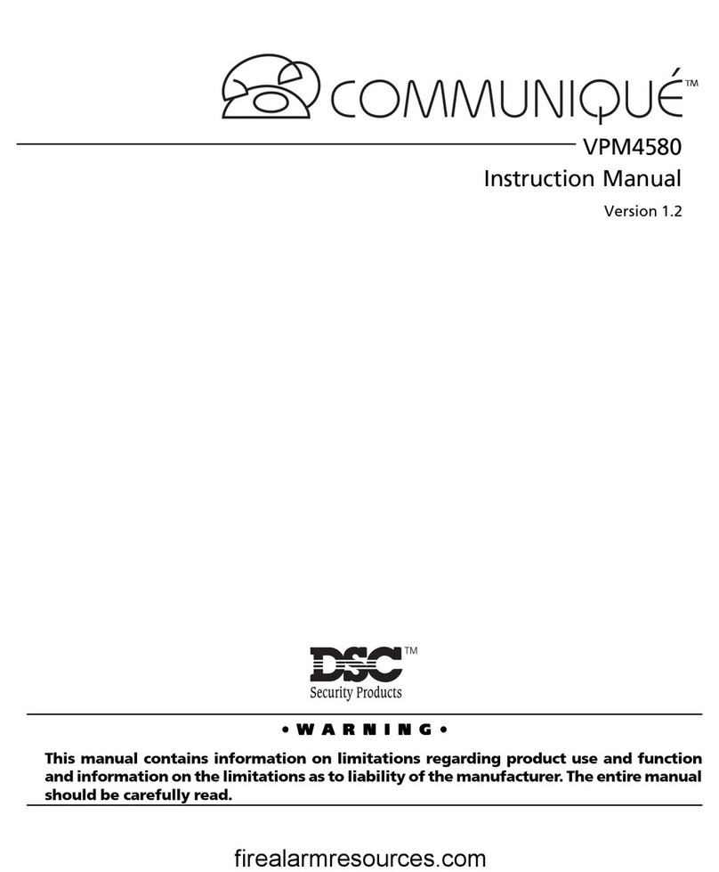 DSC COMMUNIQUE VPM4580 User manual