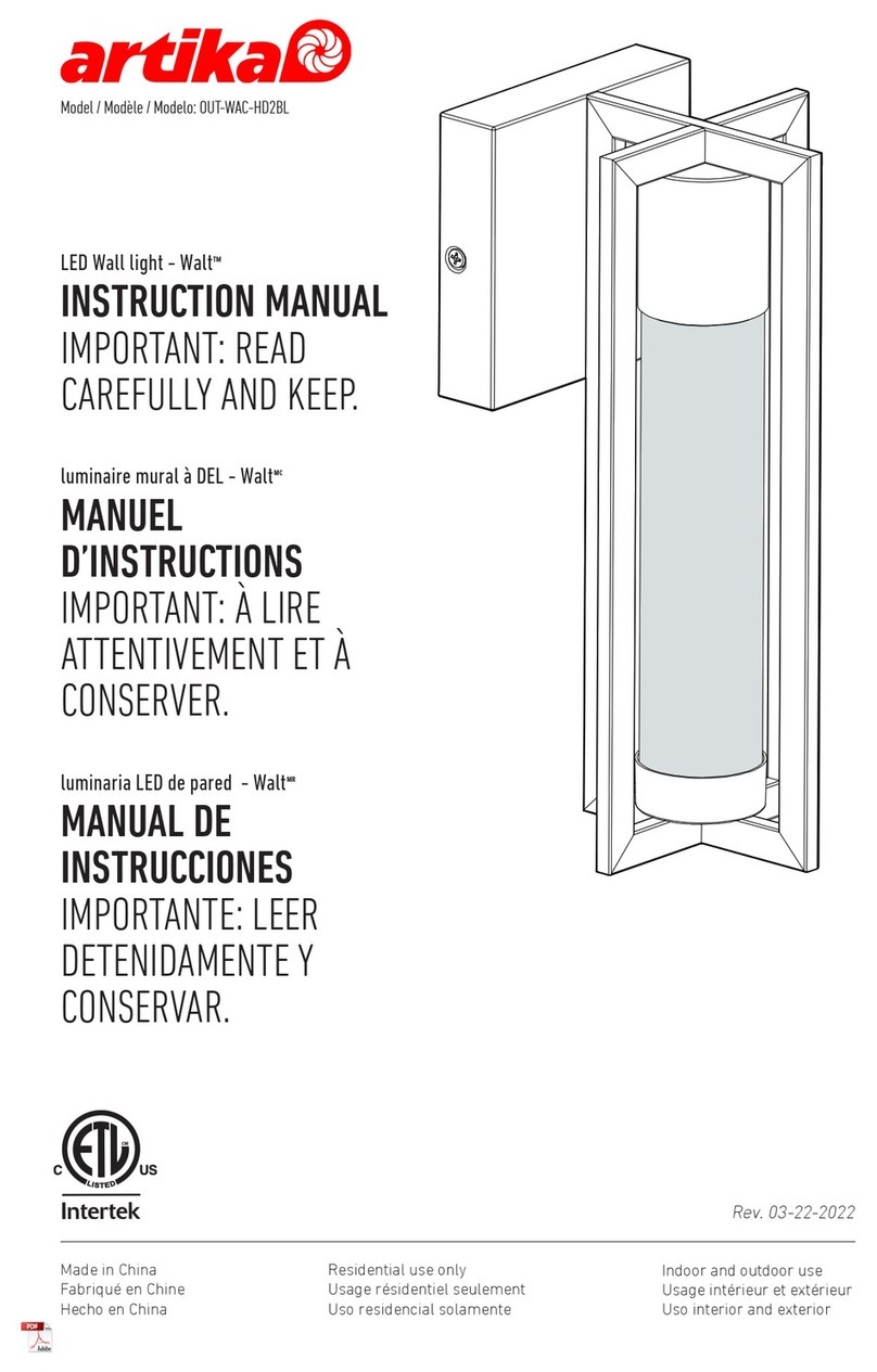 Artika OUT-WAC-HD2BL instruction manual