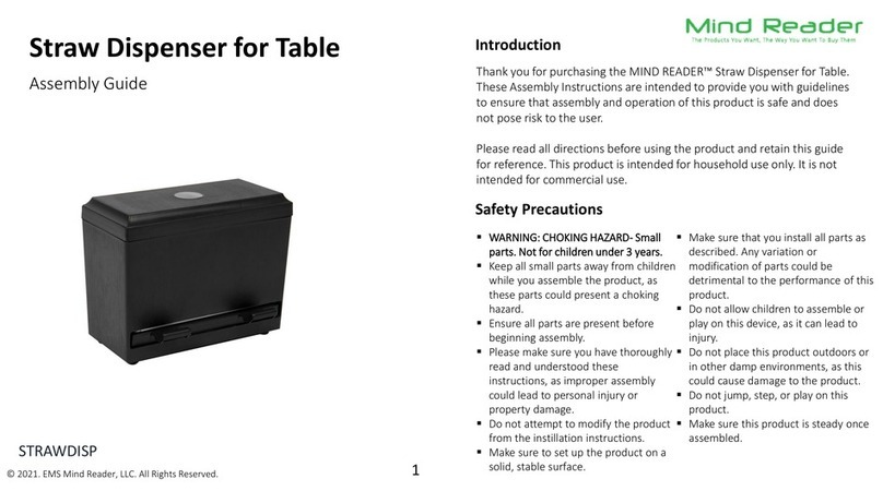 MIND READER STRAWDISP User manual