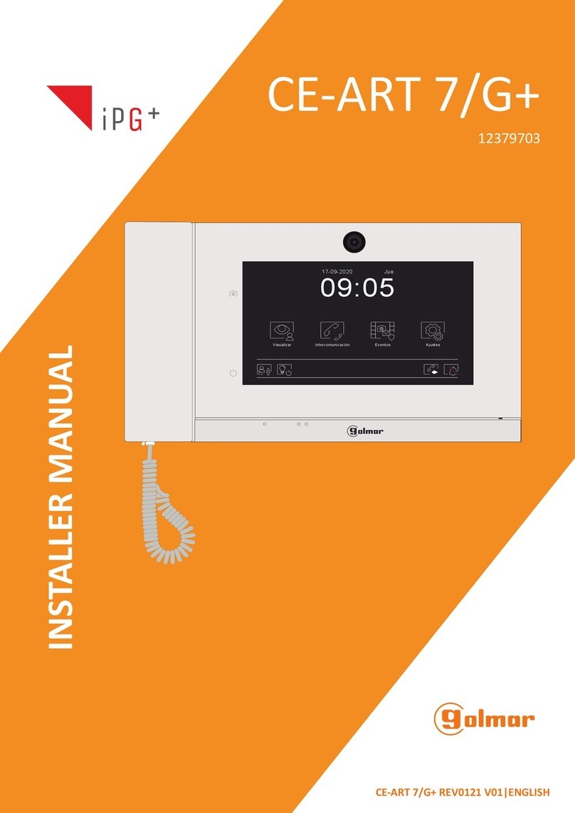 golmar iPG+ CE-ART 7/G+ Installer manual