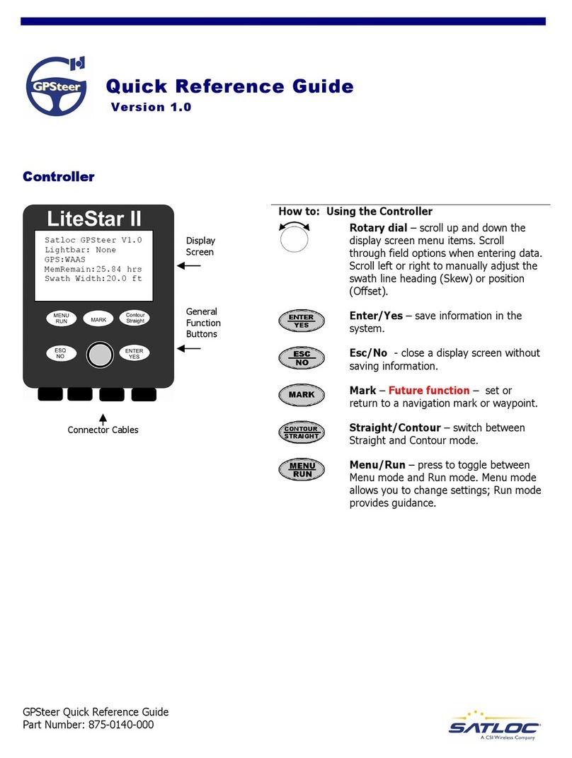 CSI Wireless SATLOC GPSteer LiteStar II Quick reference guide