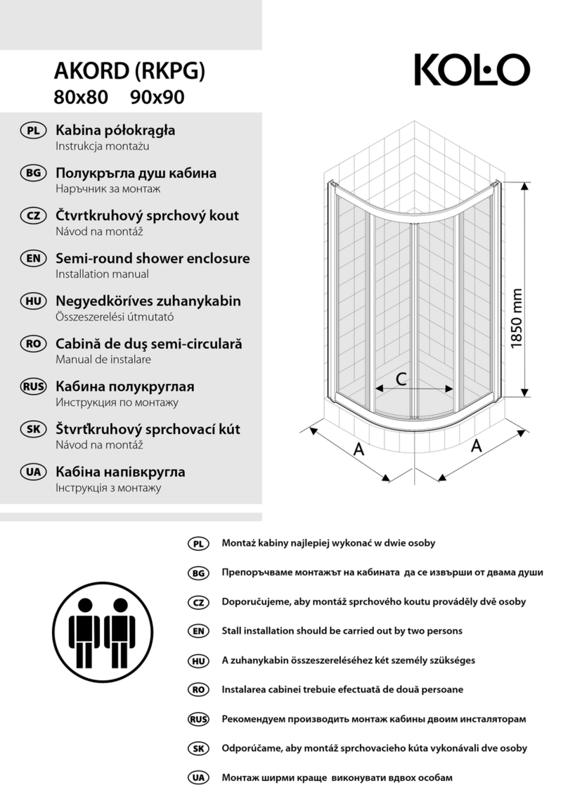 KOLO AKORD 80x80 installation manual