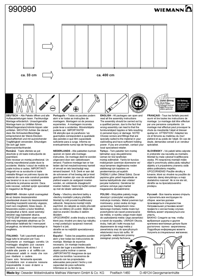 WIEMANN 990990 Assembly instructions WIEMANN 990990 Assembly instructions