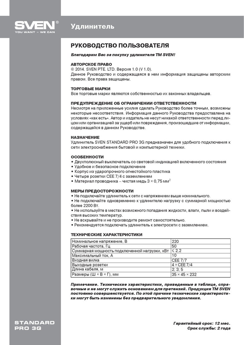Sven STANDARD PRO 3G User manual