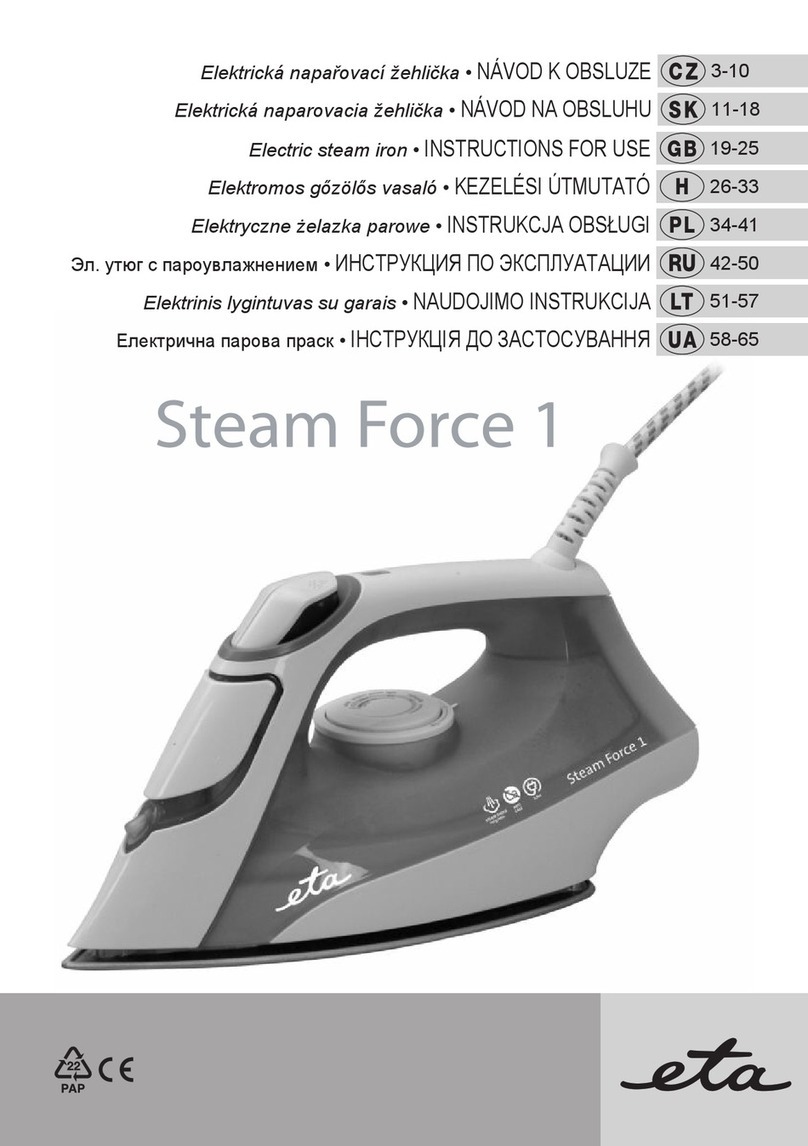 eta Steam Force 1 Instructions for use