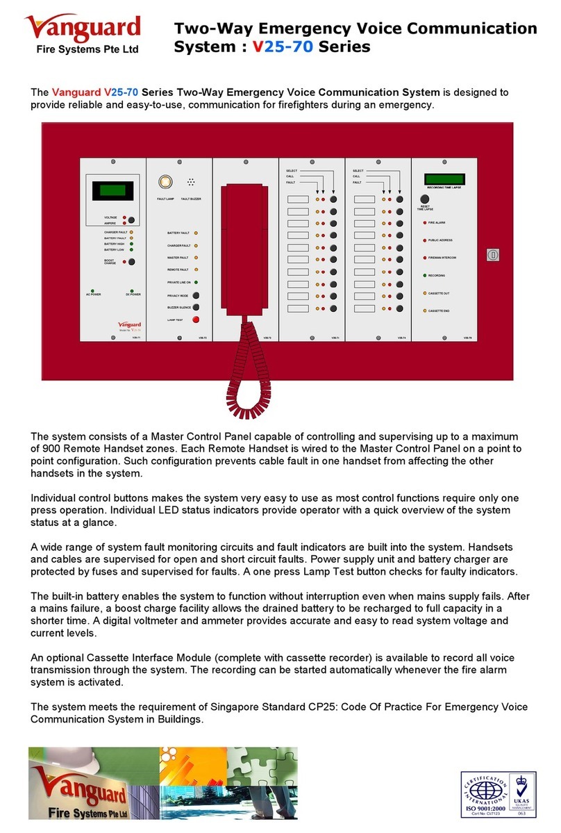 Vanguard V25-70 Series quick start guide Vanguard V25-70 Series quick start guide