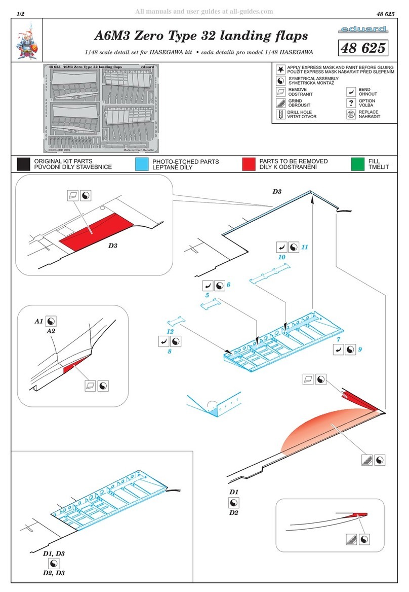 Eduard A6M3 Zero Type 32 landing flaps User manual