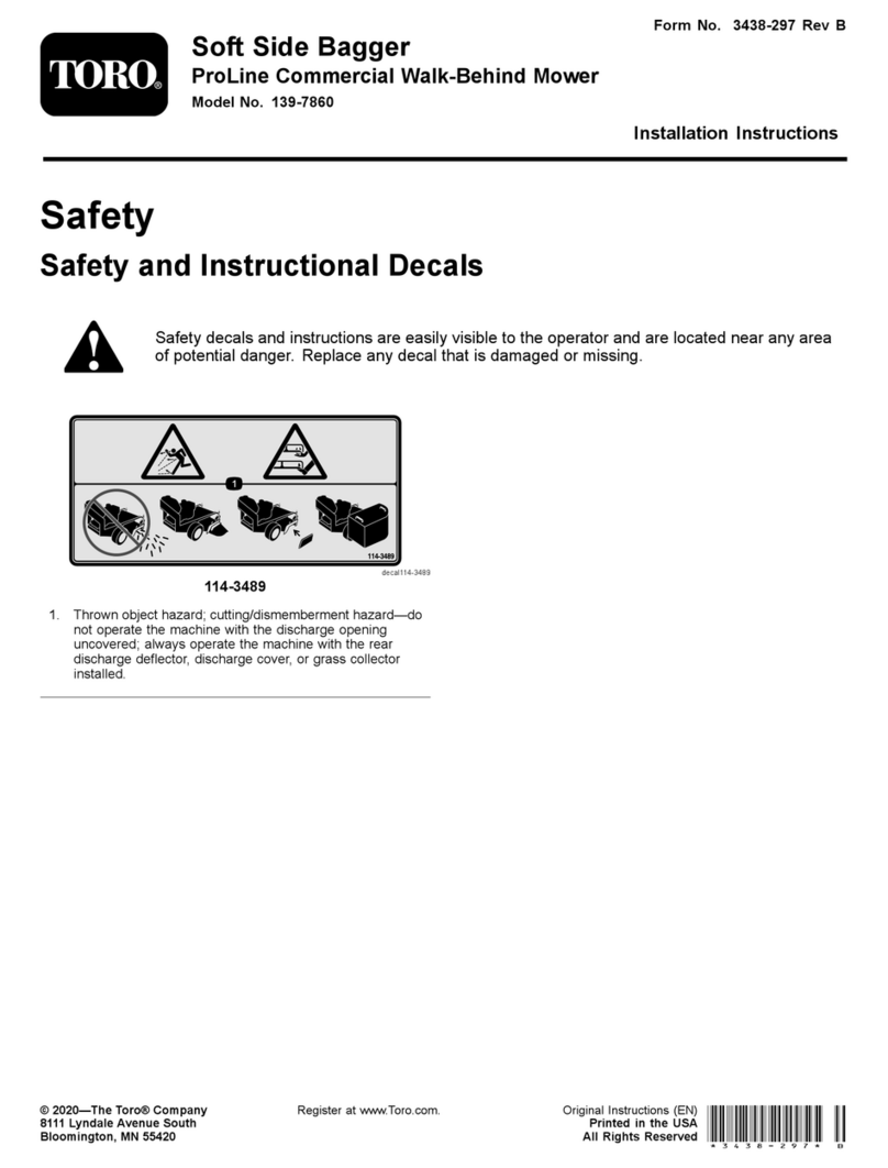 Toro ProLine 139-7860 installation instructions