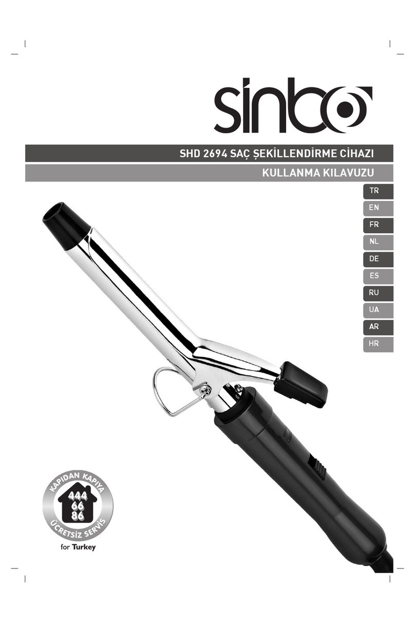 Sinbo SHD-2694 Use and care book