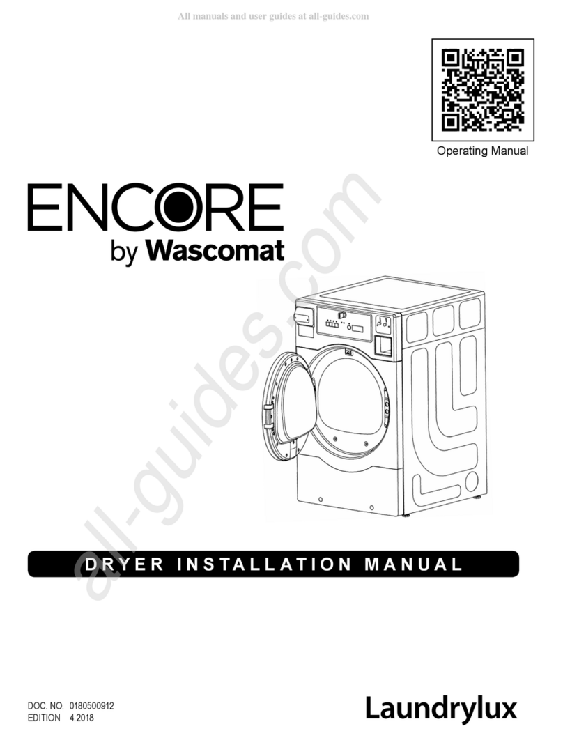 Laundrylux Wascomat Encore DLHF0315CEMI installation manual Laundrylux Wascomat Encore DLHF0315CEMI installation manual