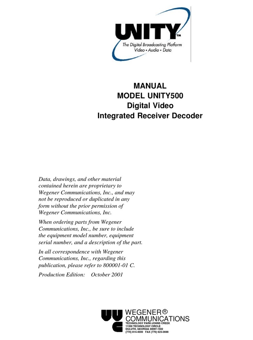 Wegener UNITY500 User manual
