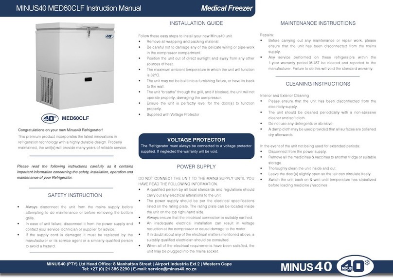 minus40 MED60CLF User manual