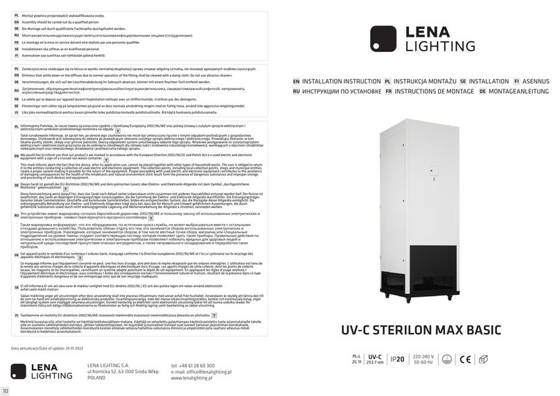 Lena Lighting UV-C STERILON MAX BASIC Installation instruction