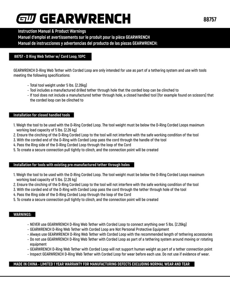 Gearwrench 88757 User manual