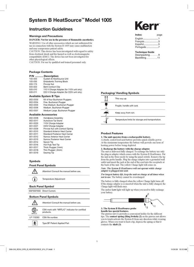 KERR System B HeatSource 1005 Instruction Manual