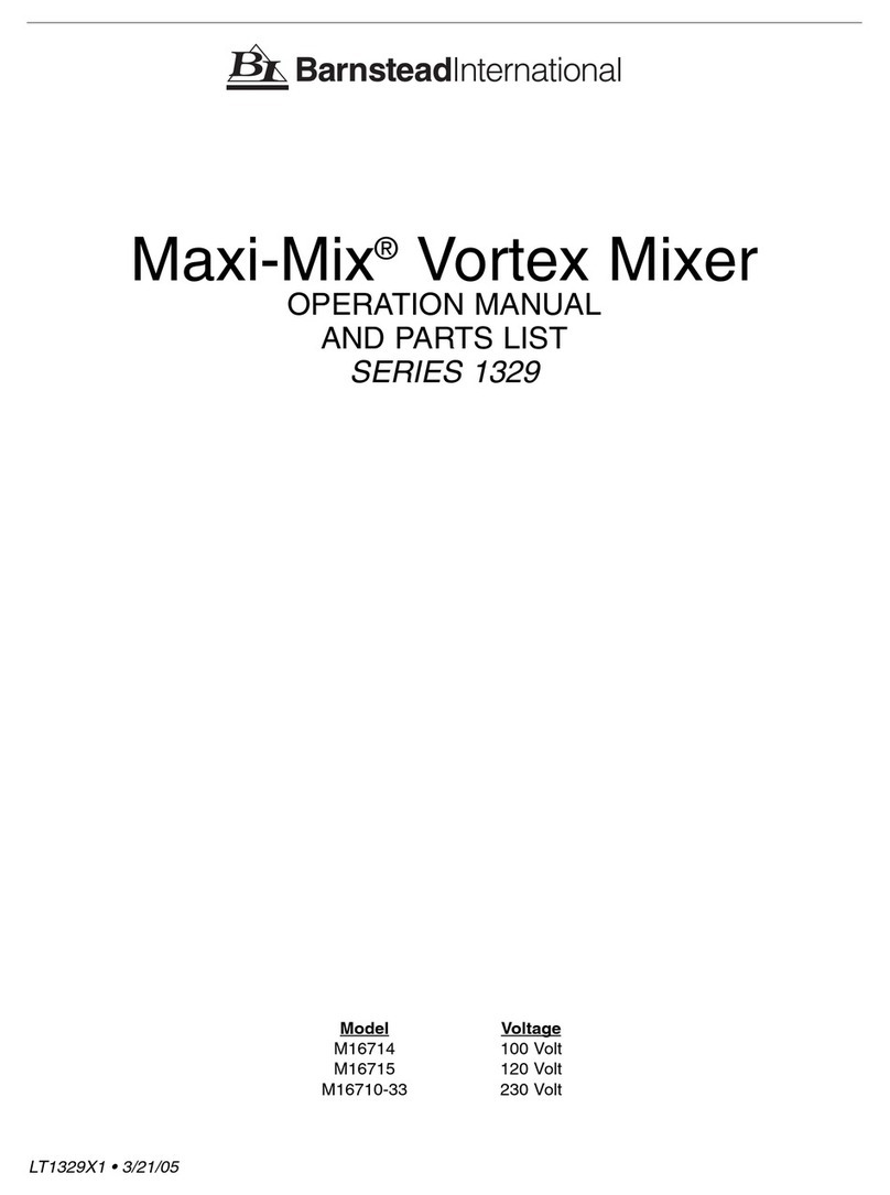 Barnstead International Maxi-Mix 1329 Series Operation manual Barnstead International Maxi-Mix 1329 Series Operation manual