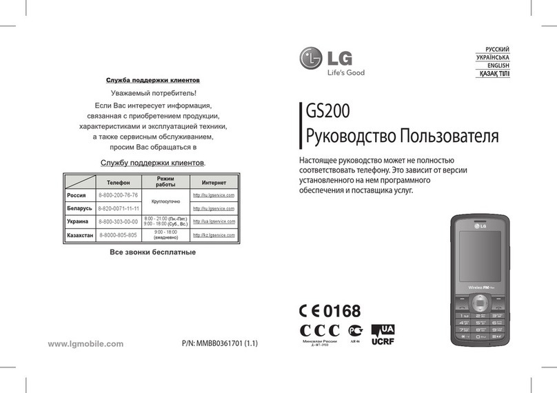 LG GS200 Quick reference guide