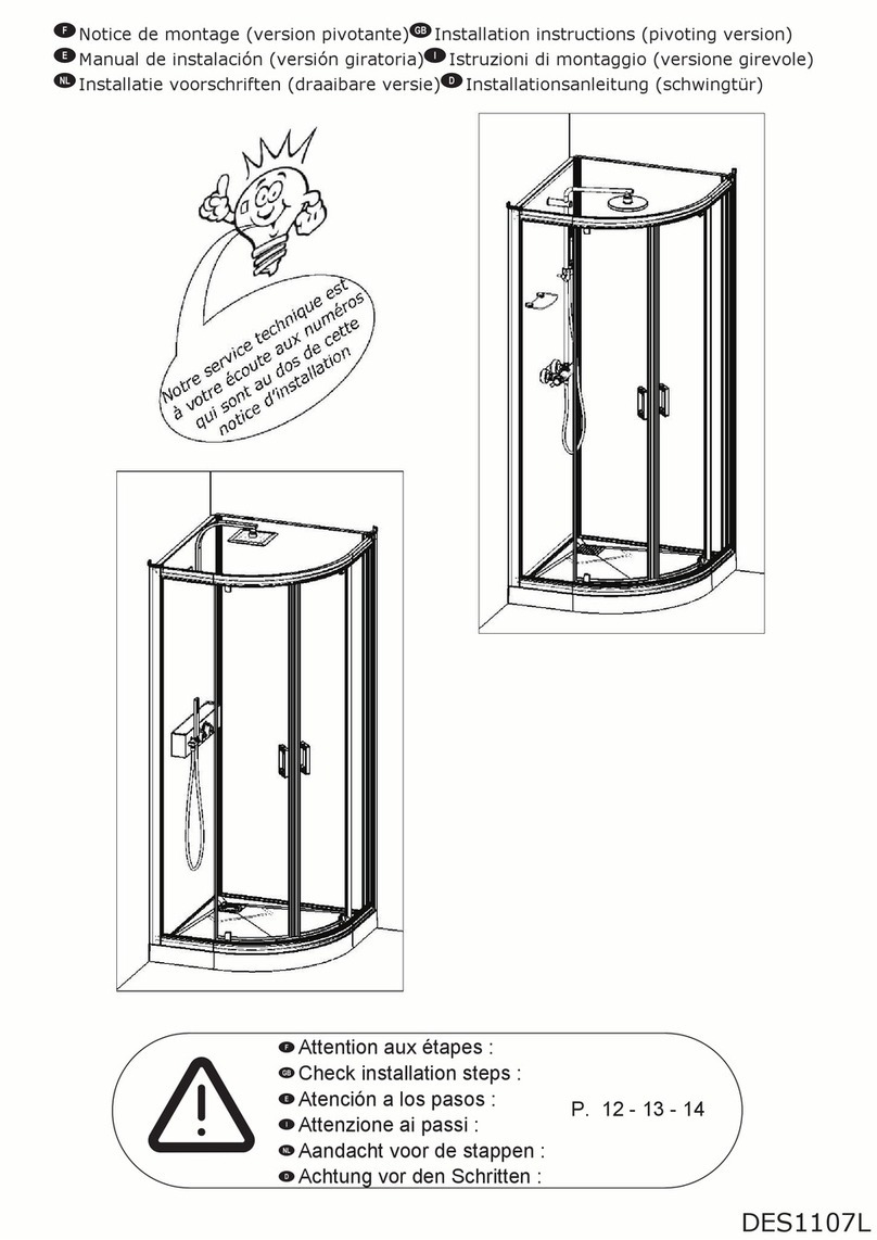 Kinedo EDEN 2 80R installation instructions