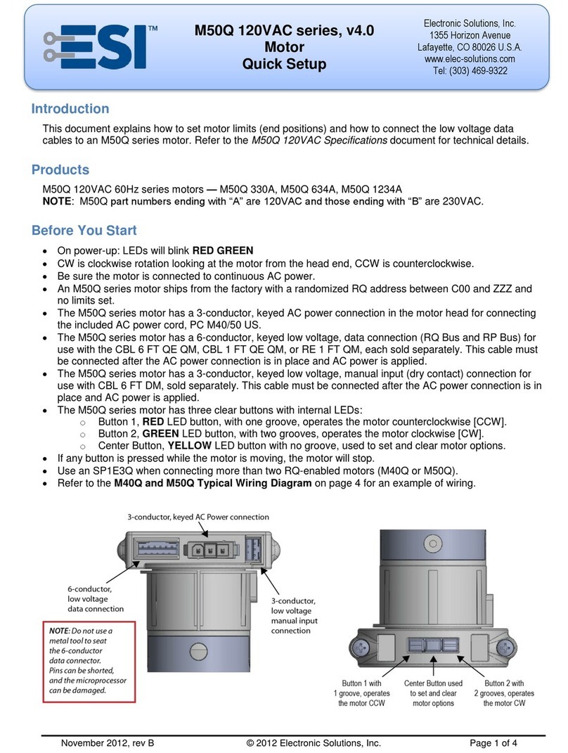 ESI M50Q Series Quick setup