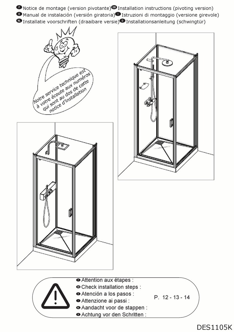 Kinedo EDEN 2 R80 installation instructions