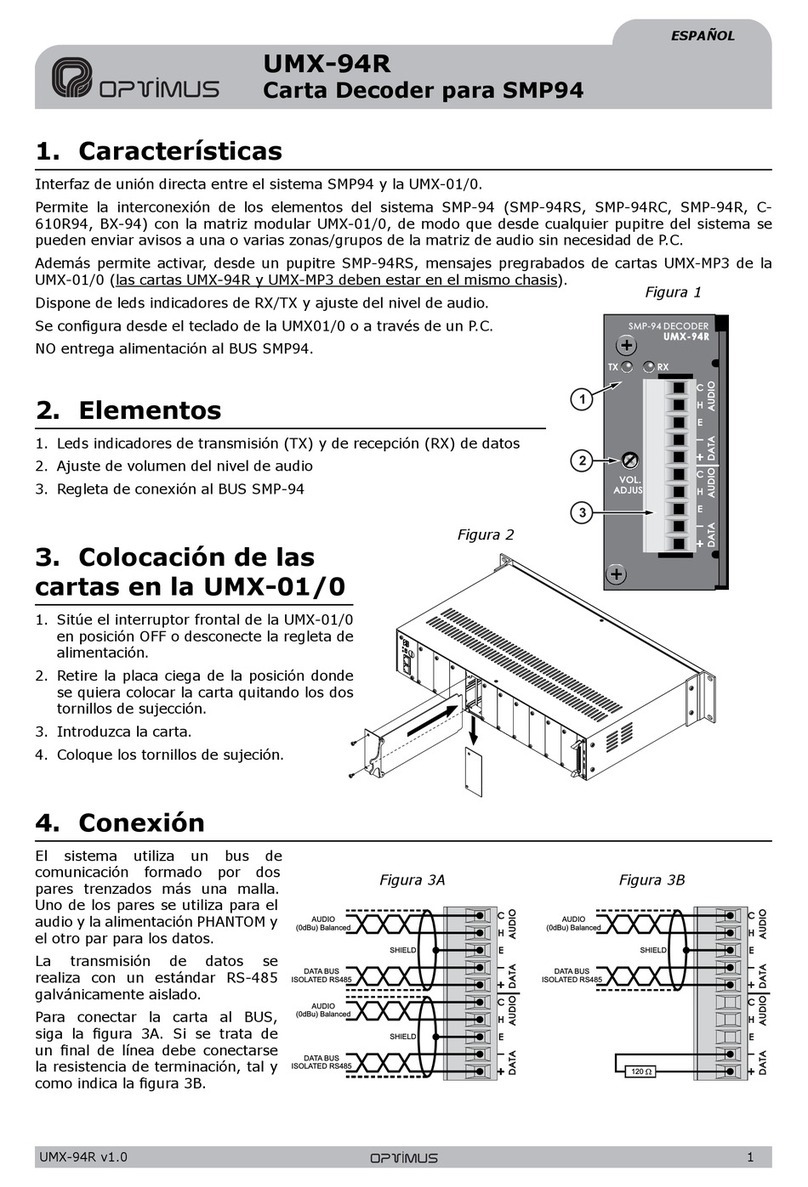 Optimus UMX-94R User manual