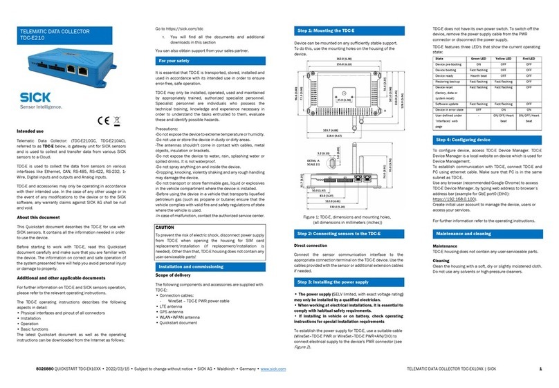 SICK TDC-E210 quick start guide SICK TDC-E210 quick start guide