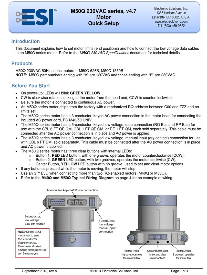 ESI M50Q Series Quick setup