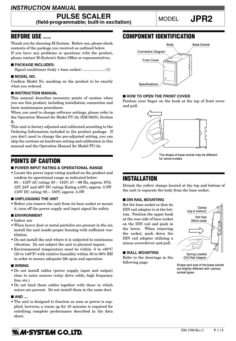 M-system JPR2 instruction manual