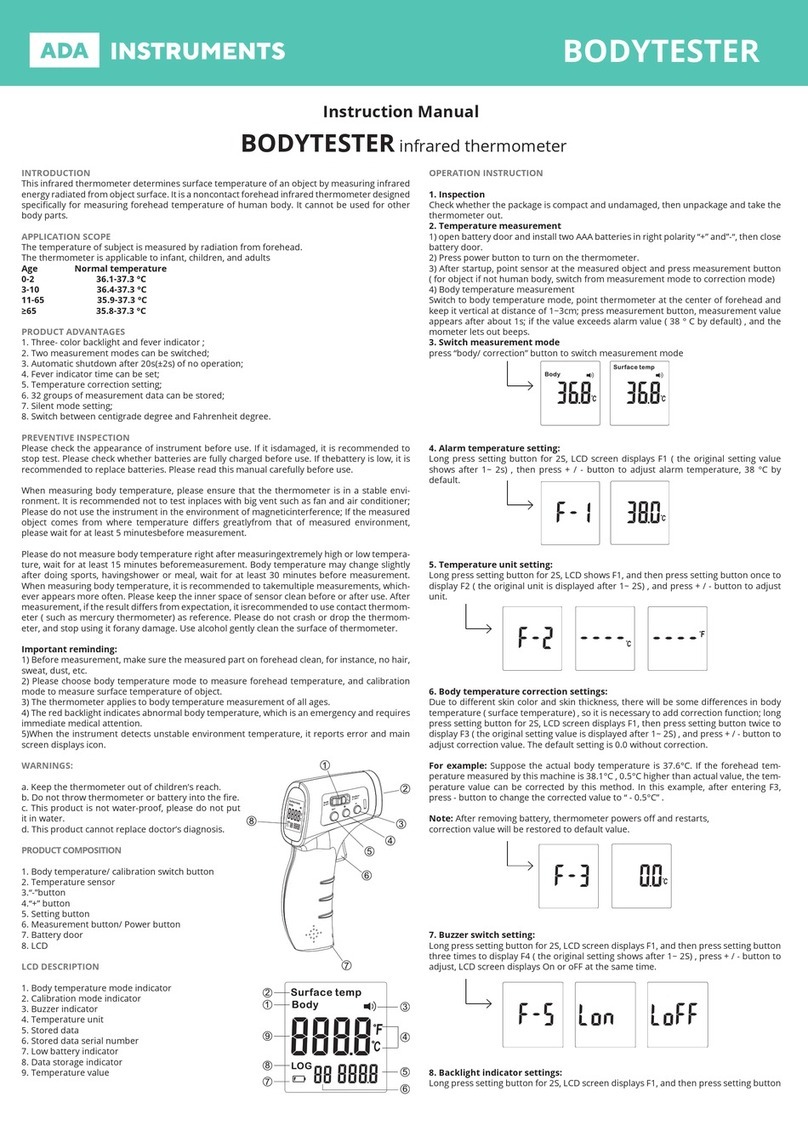 ADA INSTRUMENTS BODYTESTER instruction manual