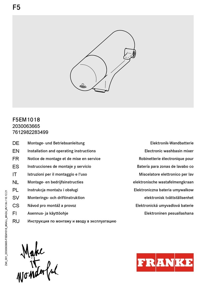 Franke F5EM1018 2030063665 User manual