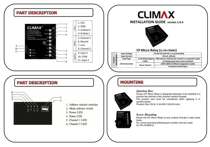 Climax CL-PK-CPMR2) installation guide
