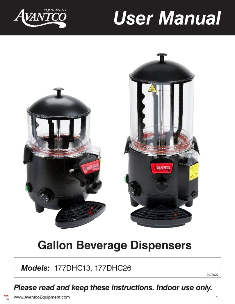 Avantco 177DHC13 User manual