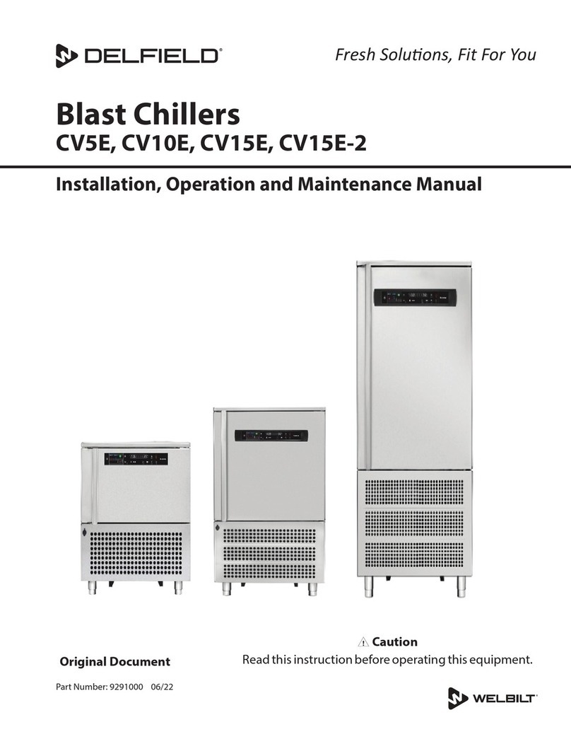 Delfield CV5E Installation, operation and maintenance manual
