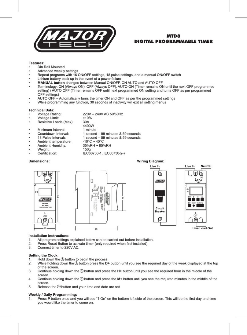Major tech MTD8 User manual