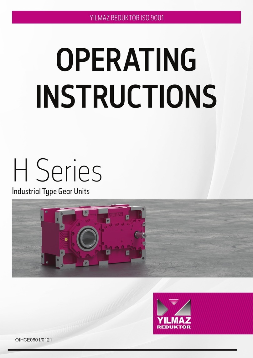YILMAZ REDÜKTÖR H Series operating instructions
