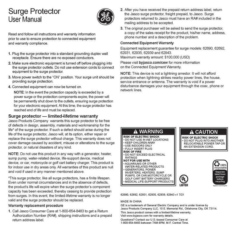 GE 62690 User manual