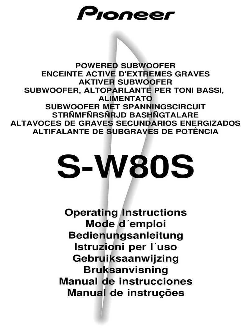 Pioneer S-W80S operating instructions