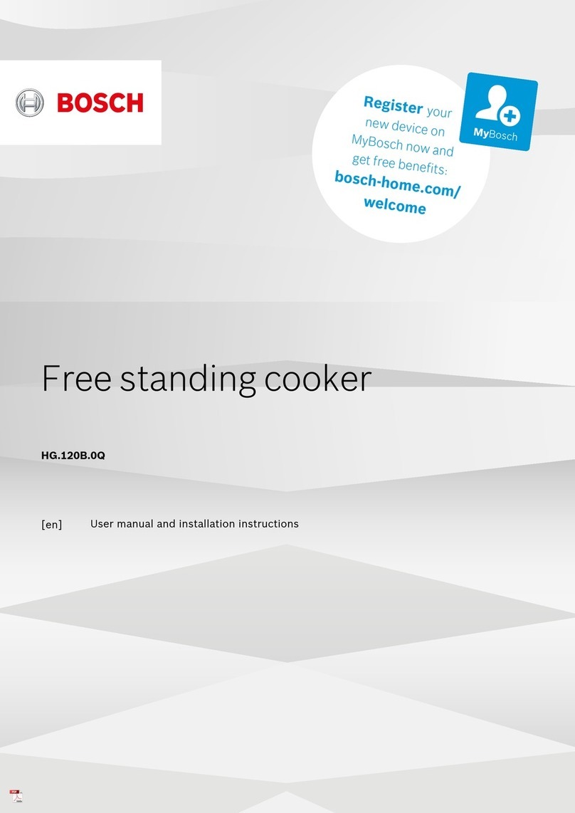Bosch HG 120B Series User manual and installation instructions