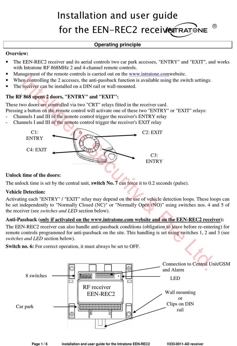 Intratone EEN-REC2 Installation and user guide